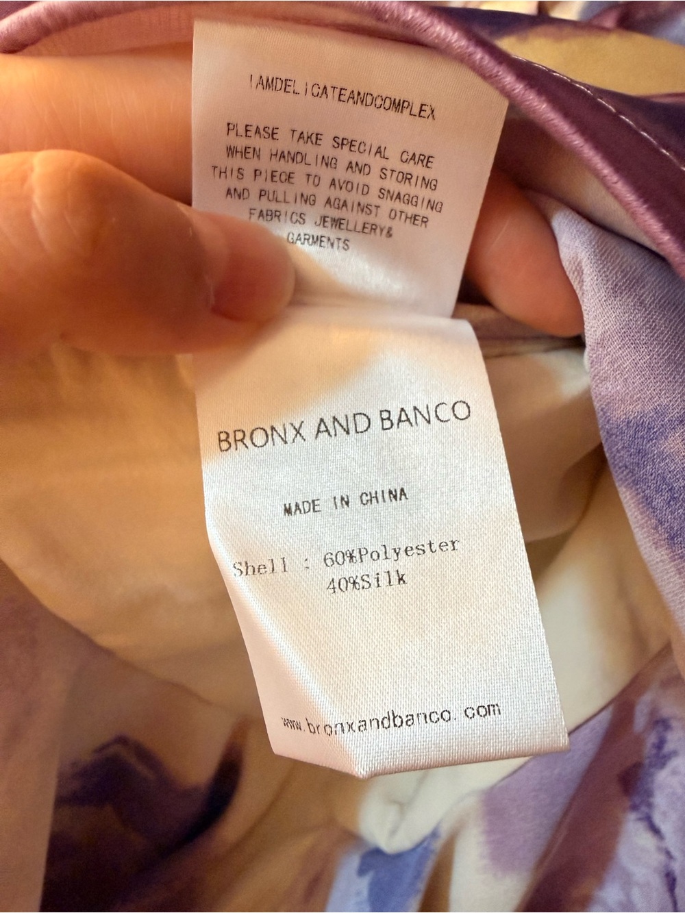 New Bronx and Banco Wisteria Bedouin Coastal Wrap Mini Dress in Purple Multi - Picture 14 of 16